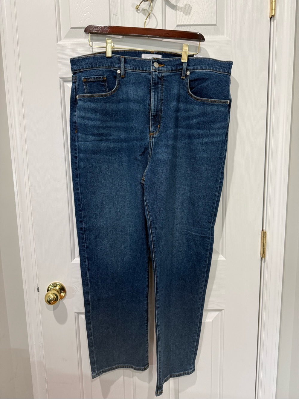 LOFT High-Rise The Slim Jeans in Dark Blue Wash